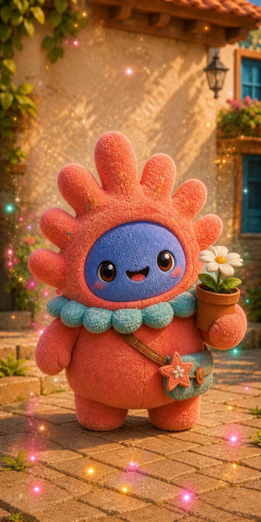 Rovlino, the friendly red host who welcomes players to Tovalerra